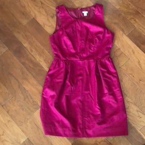 Raspberry J.Crew cocktail dress